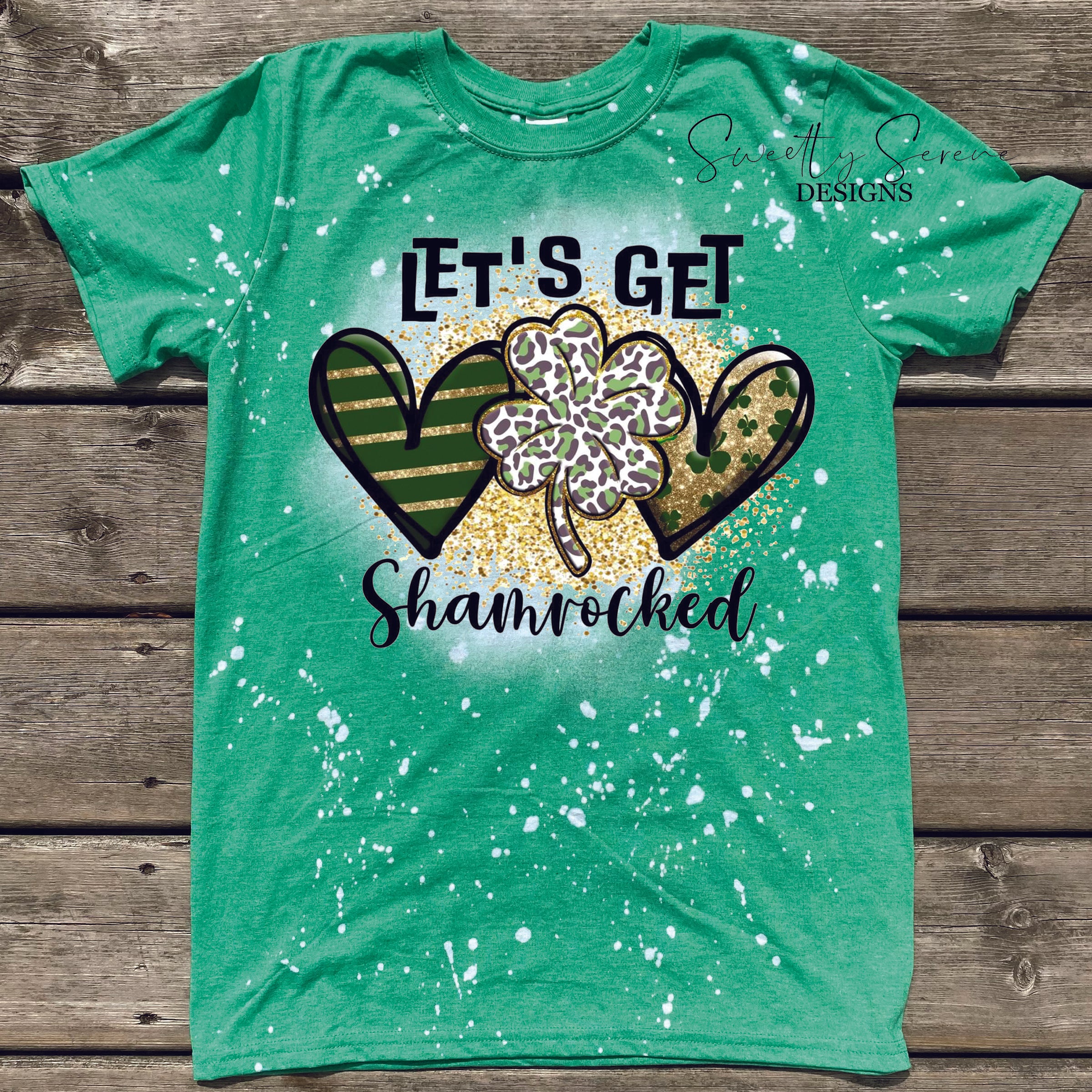 Let s get shamrocked St. Patricks Day T shirt Sweetly Serene Designs