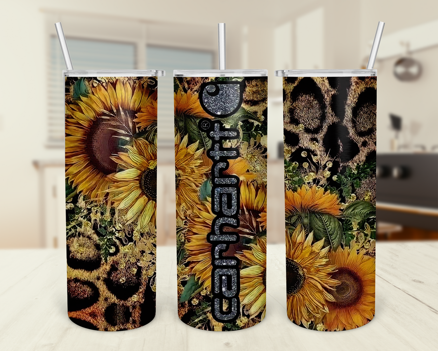 Carhart Sunflowers - 20oz Skinny Tumbler