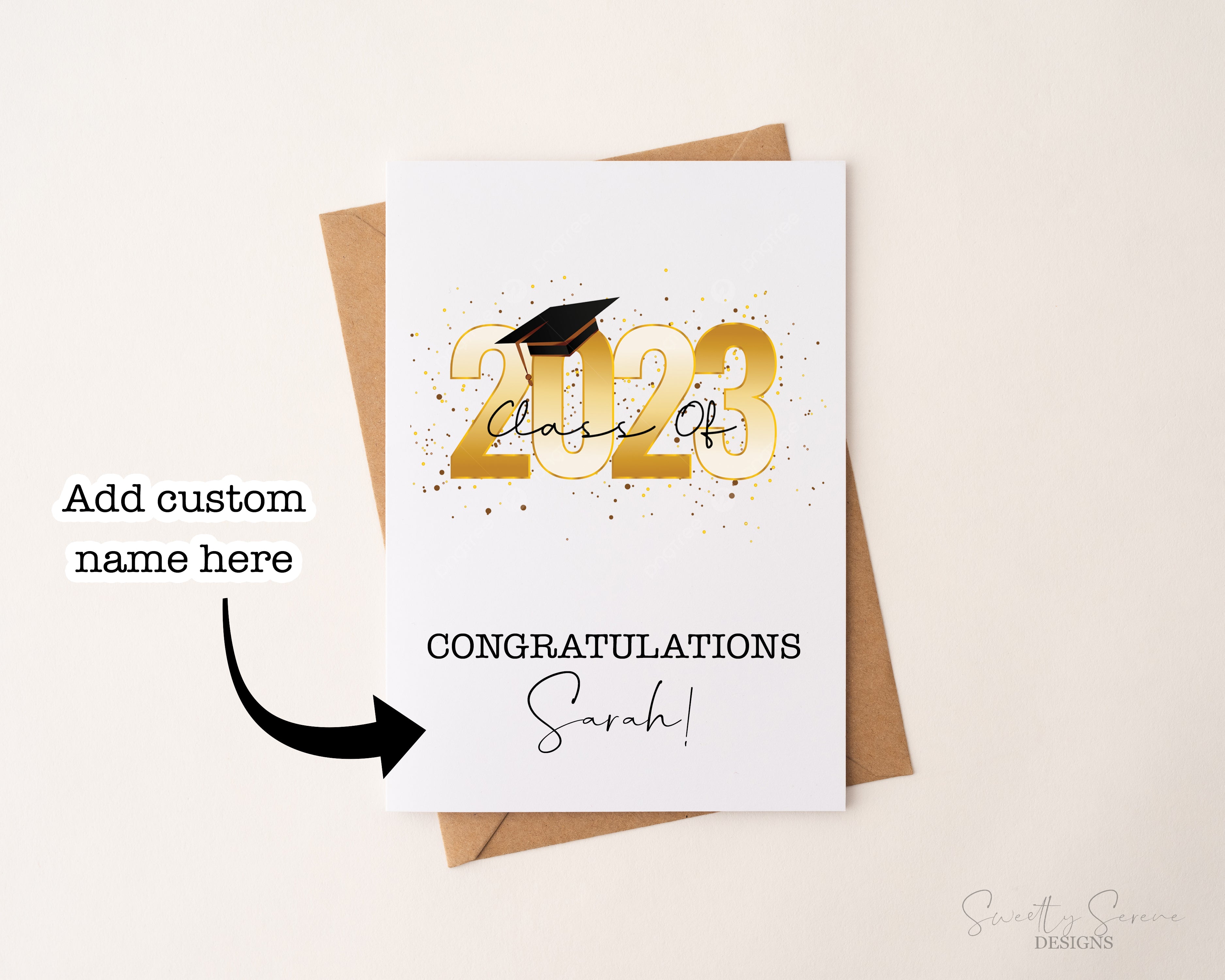 Class of 2023 Graduation Congratulations Custom Greeting Card