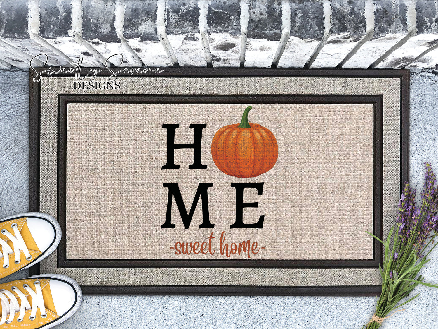 Home sweet home pumpkin doormat