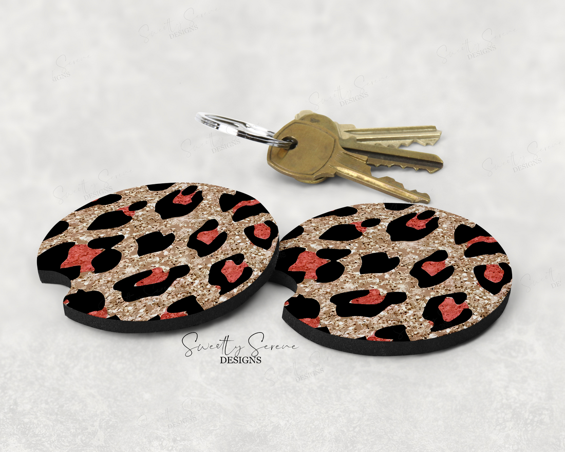 Leopard Print Car Coaster