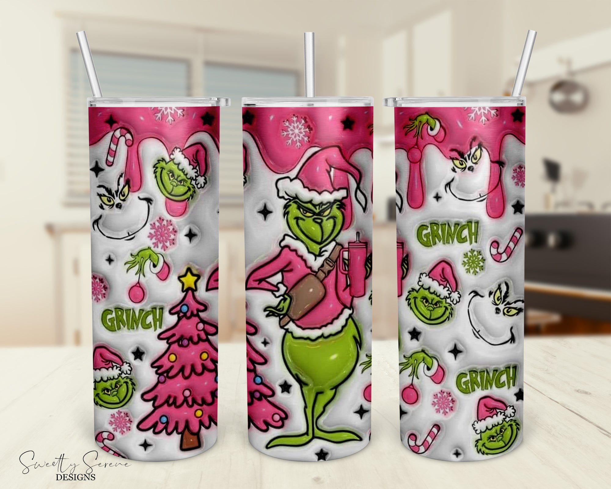 Grinch pink Tumbler