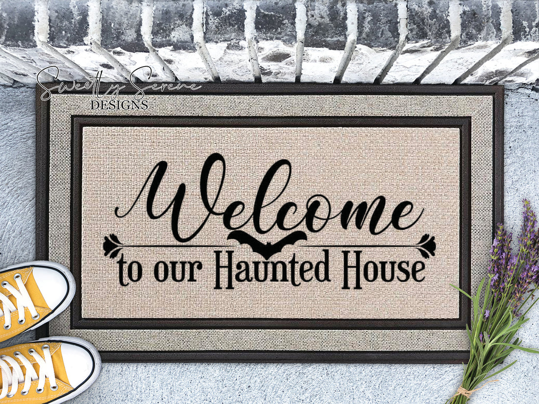 Welcome to our haunted house doormat