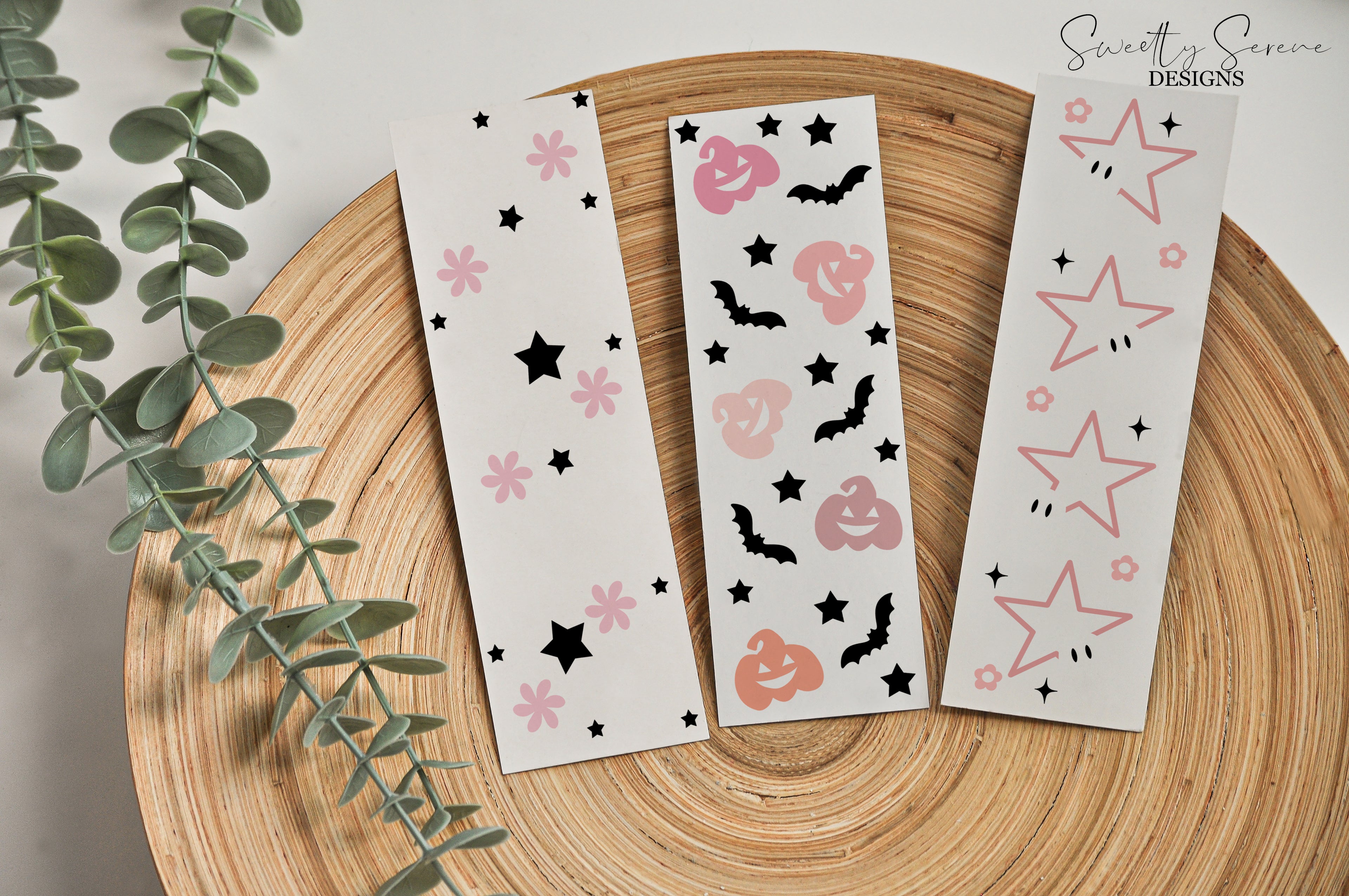 White Halloween Bookmarks