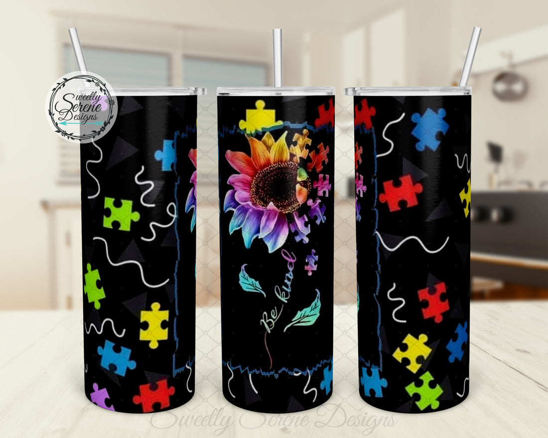 Be Kind Puzzle  - 20oz Skinny Tumbler