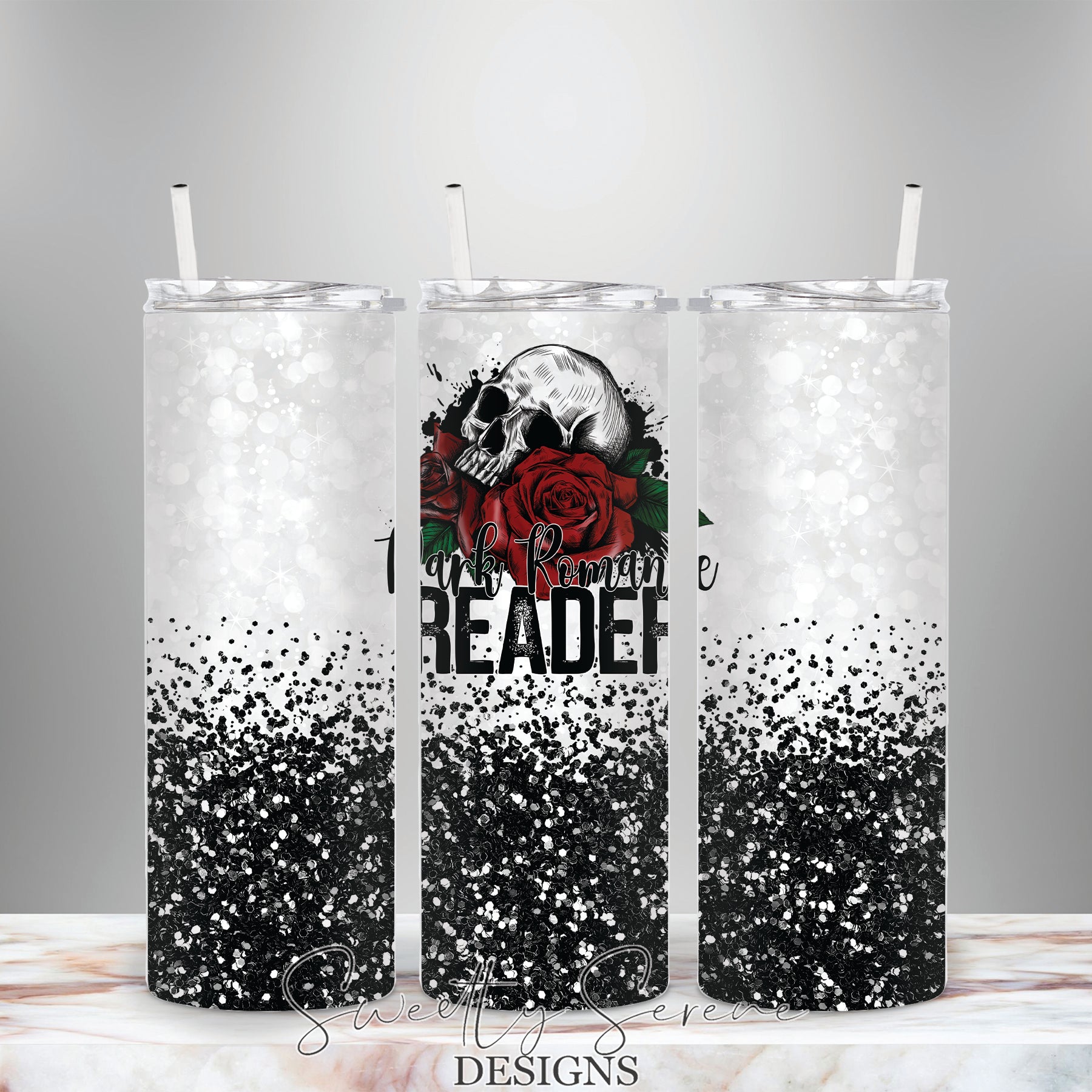 Dark Romance Reader Book Lover Skinny Tumbler