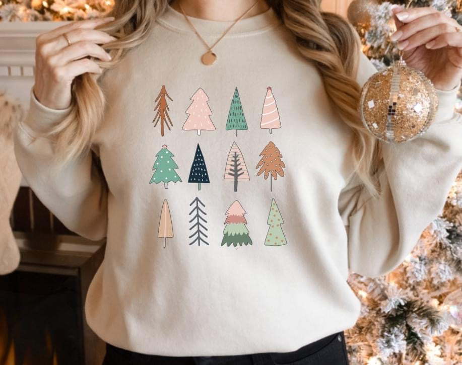 Pastel Christmas Trees