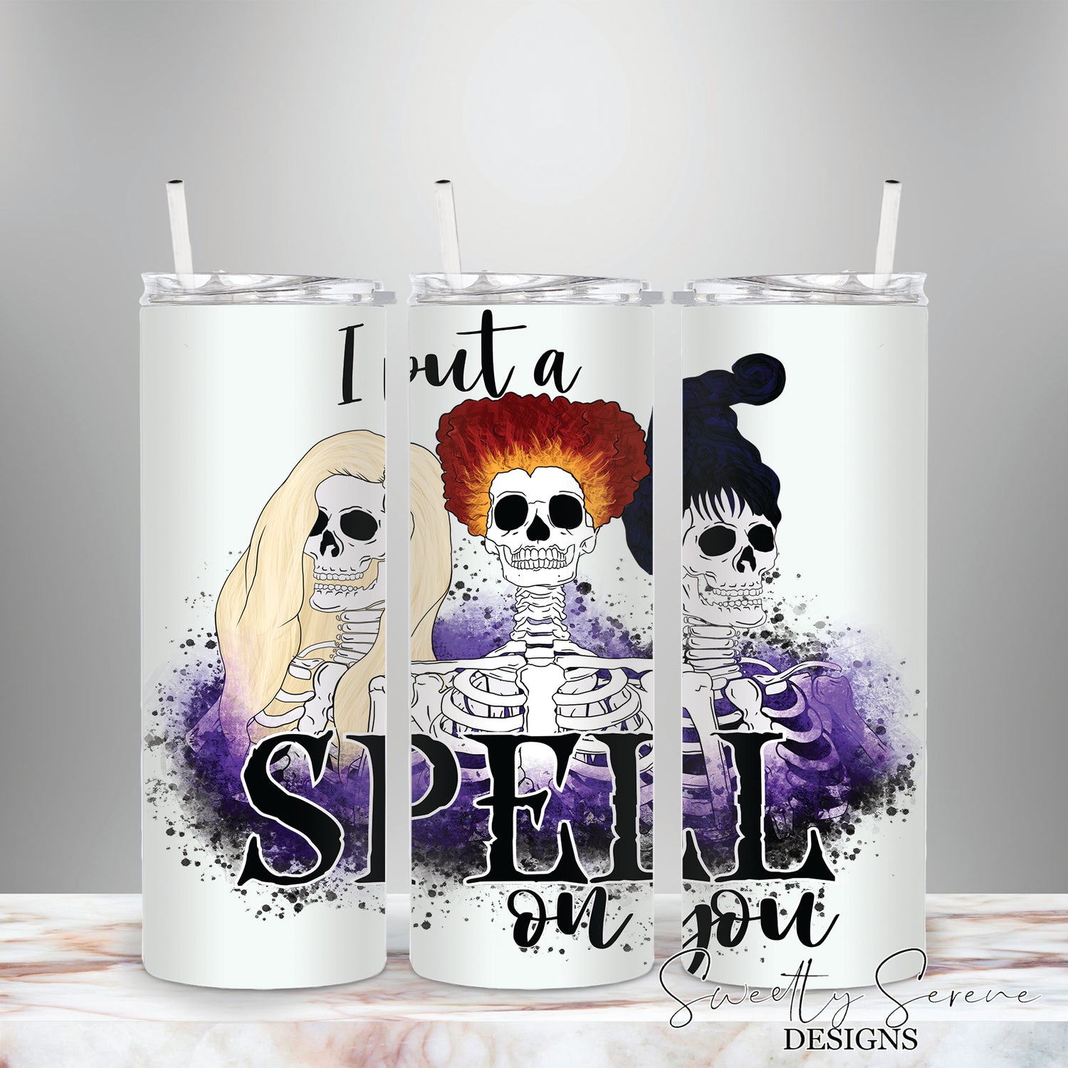 I put a spell on you hocus pocus Sanderson Sisters Skinny Tumbler