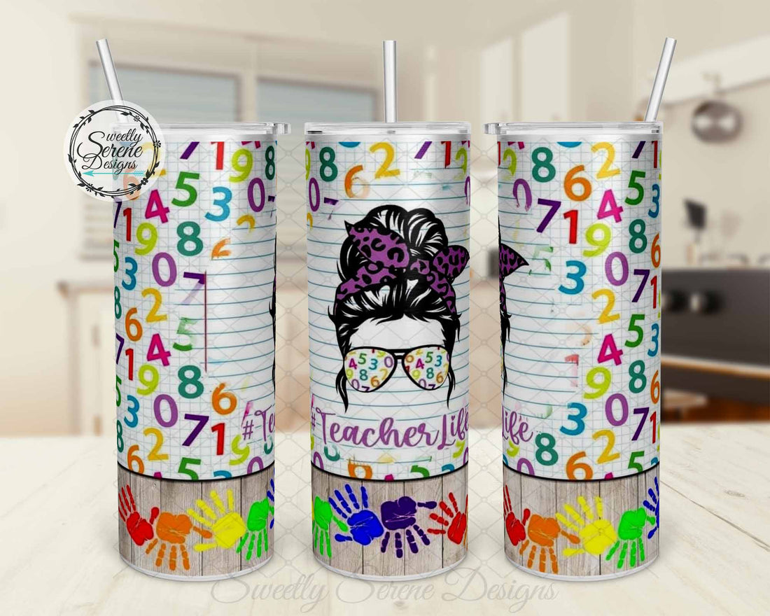 Teacher Life Notebook- 20oz Skinny Tumbler