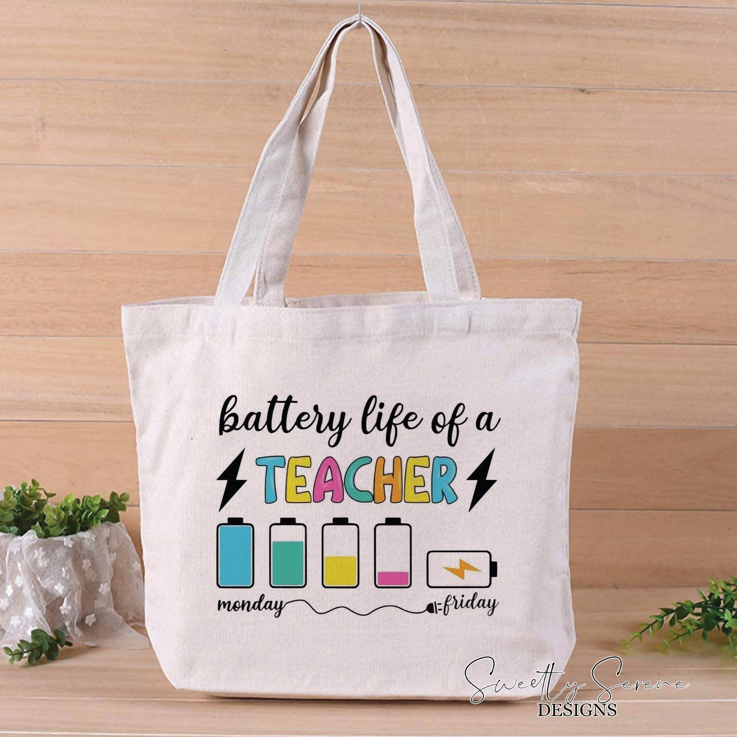 Battery life of a teacher Tote Bag