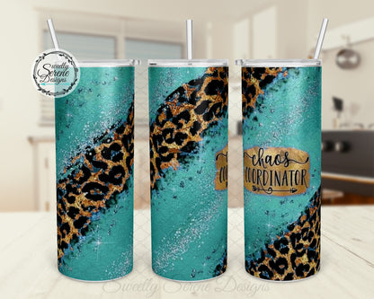 Teal Chaos Coordinator 20oz Skinny Tumbler