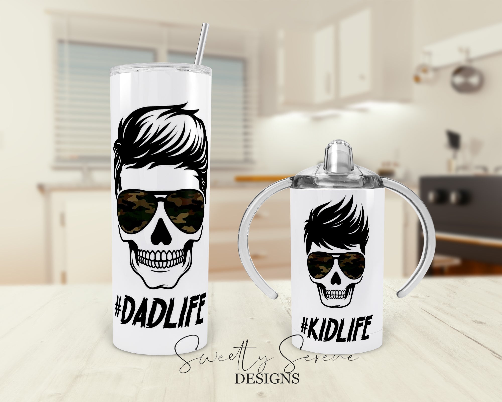 Dad life &amp; Kid life tumbler set