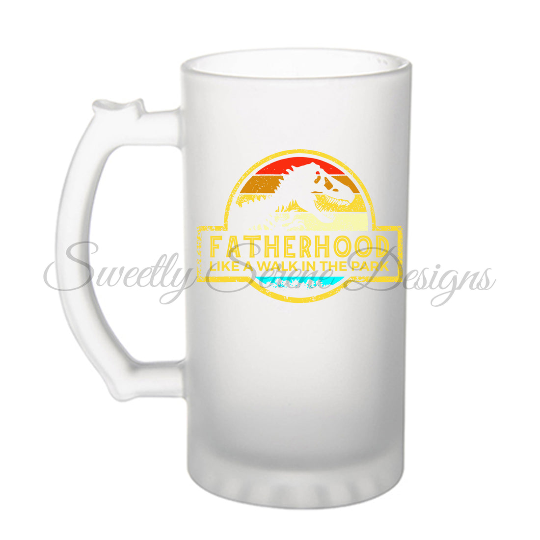 Fatherhood is a walk in the park - 16oz Beer Mug