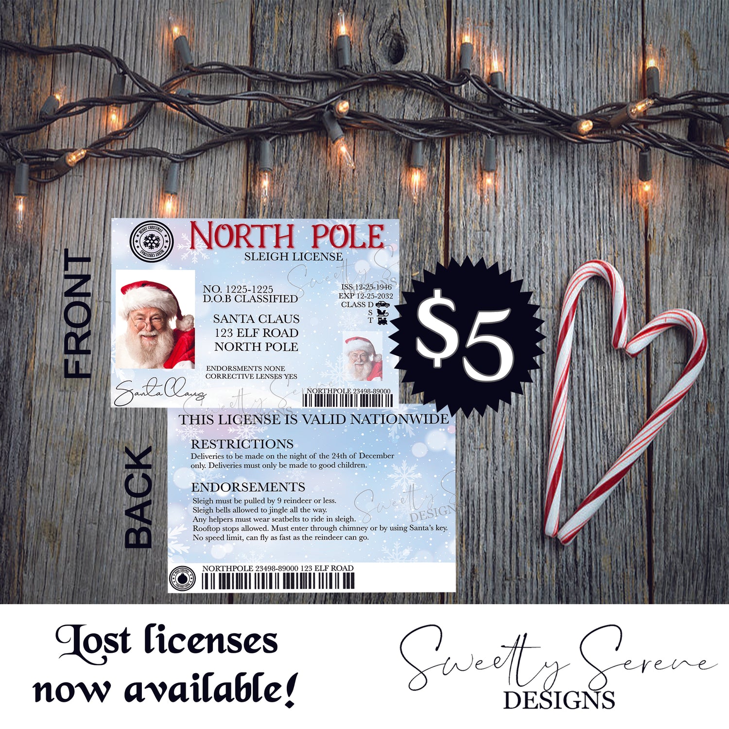 Santa Claus Sleigh License