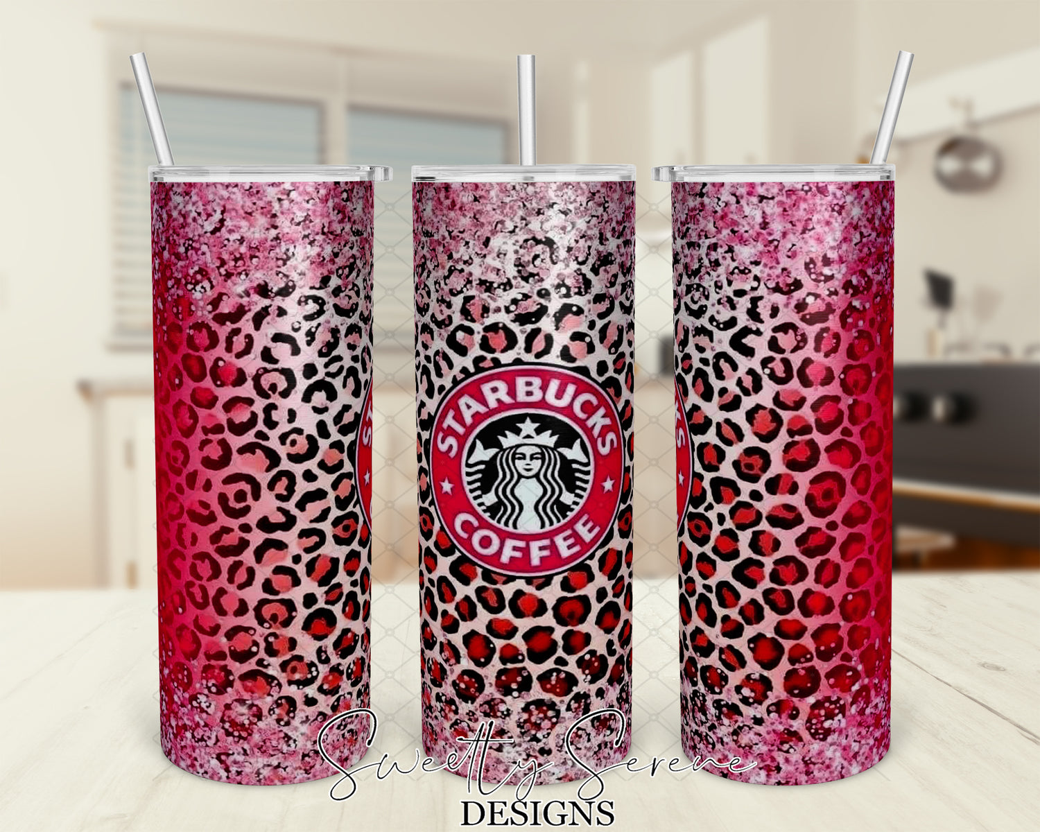 Starbucks Leopard Valentines Day - Skinny Tumbler