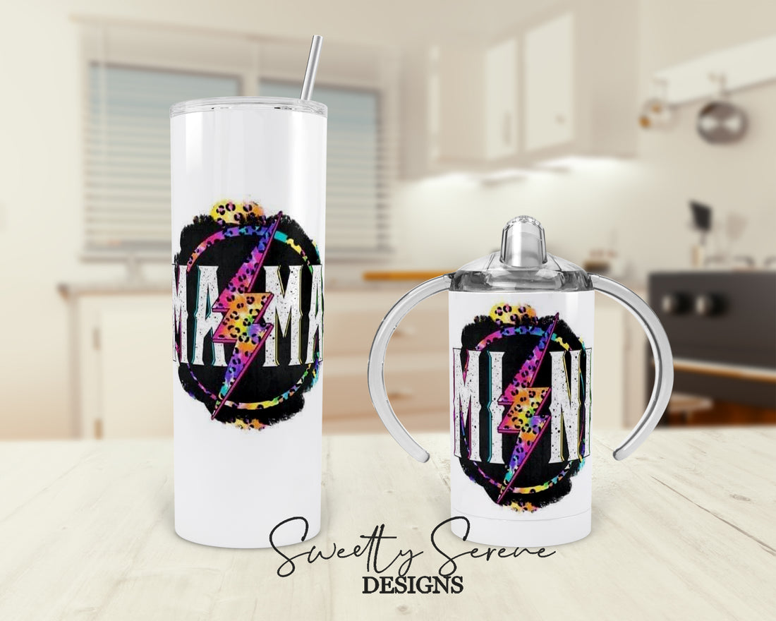 Mama and Mini retro tumbler set