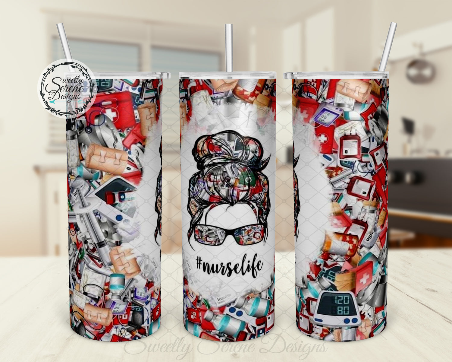 Nurse life - 20oz Skinny Tumbler