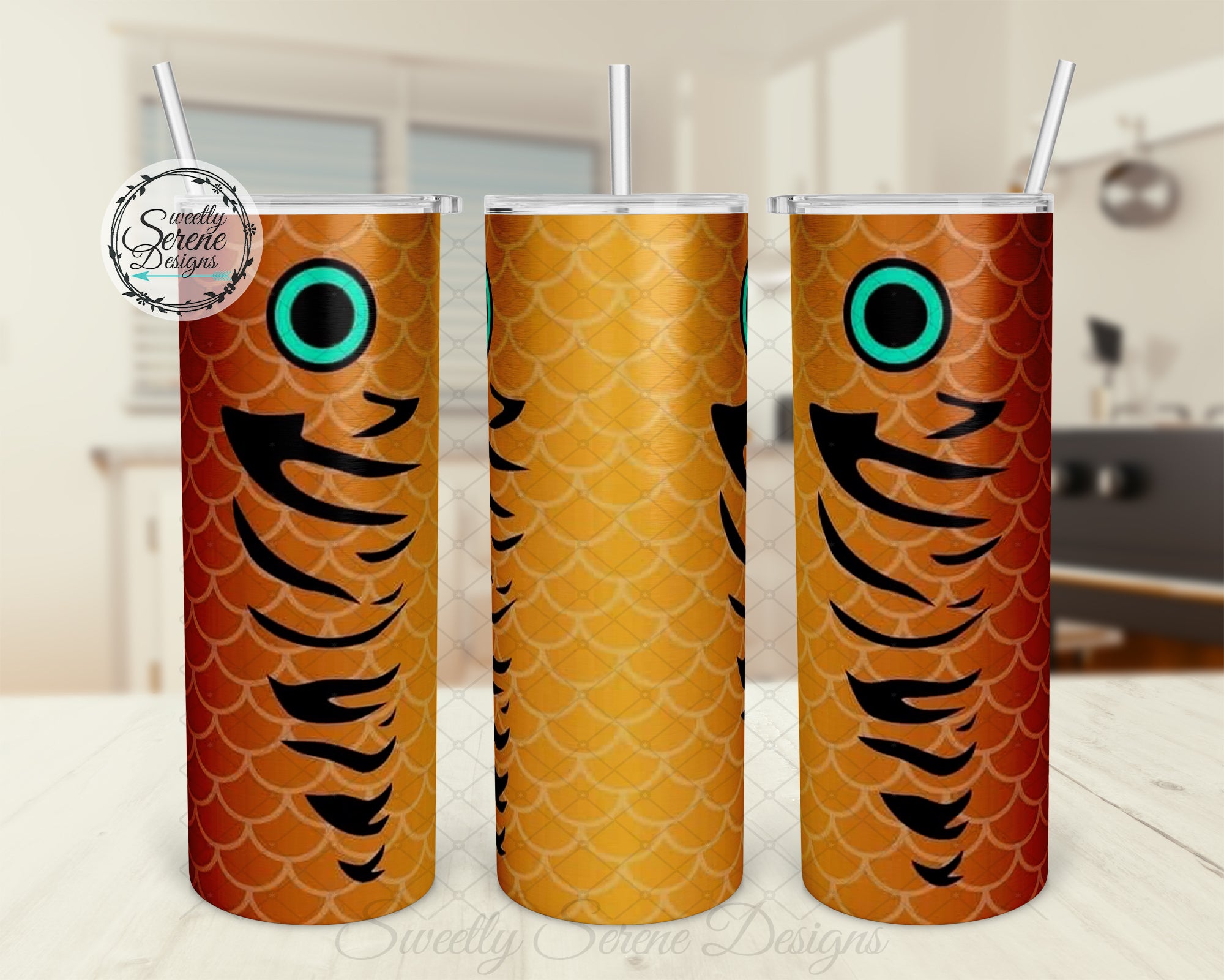 Orange fish - 20oz Skinny Tumbler