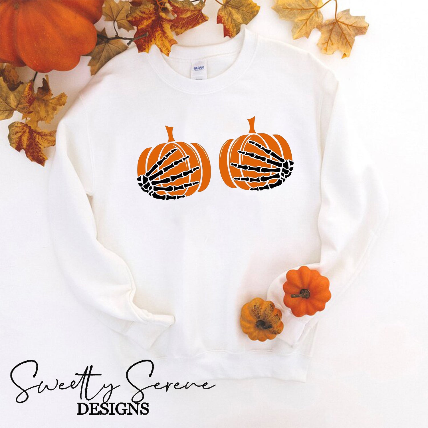 Pumpkins skeleton boobs