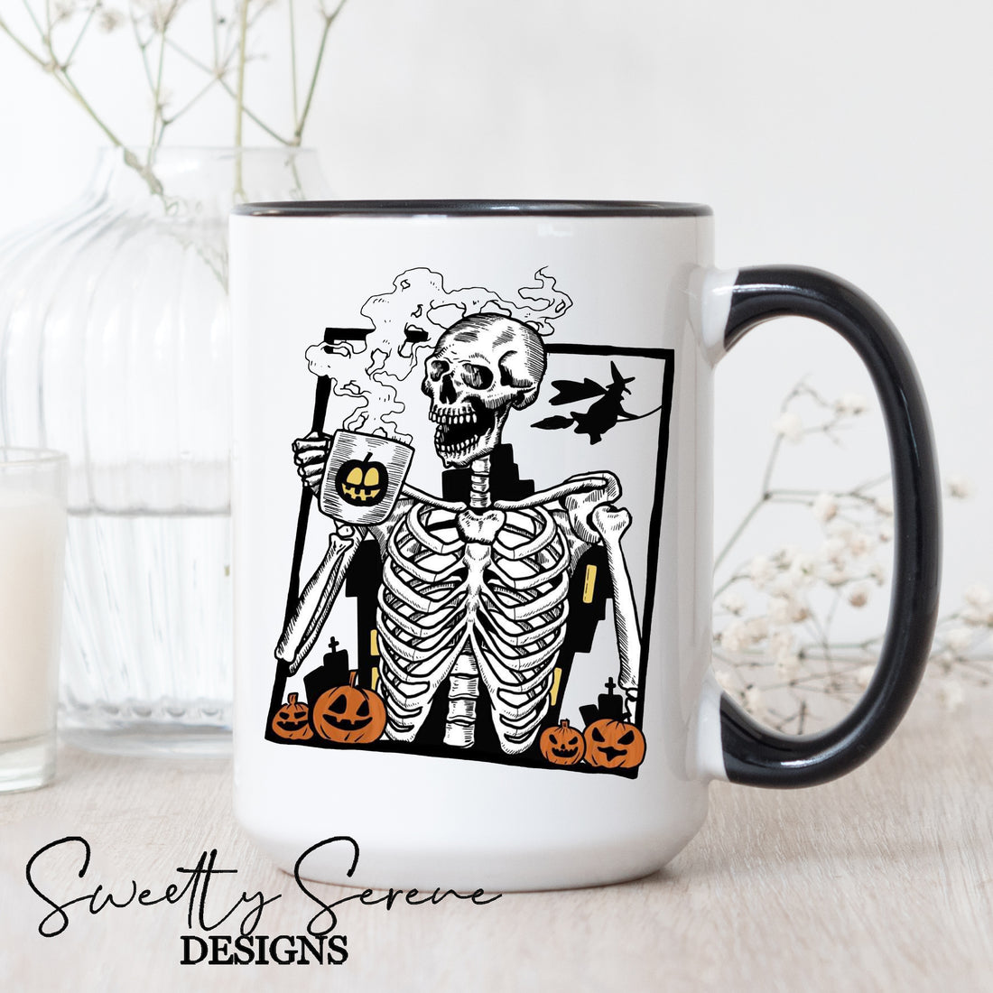 Skeleton coffee halloween