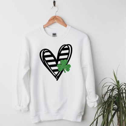 Striped heart Saint Patrick&