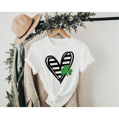 Striped heart Saint Patrick&