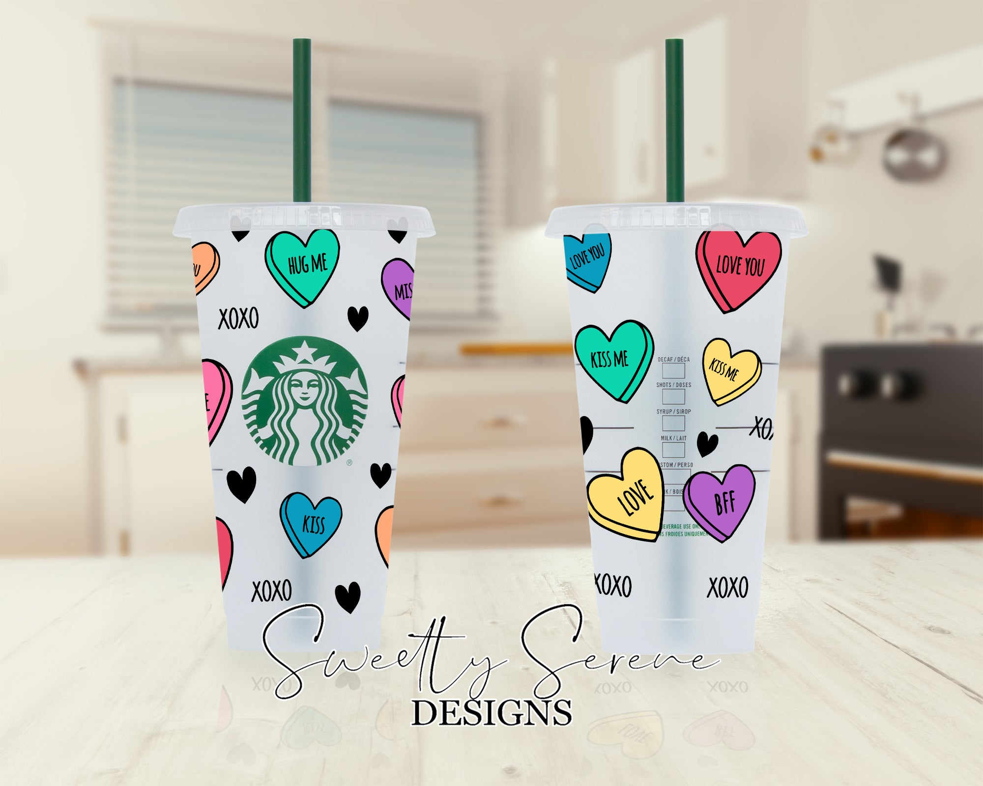 Sweet Hearts Starbucks Cold Cup