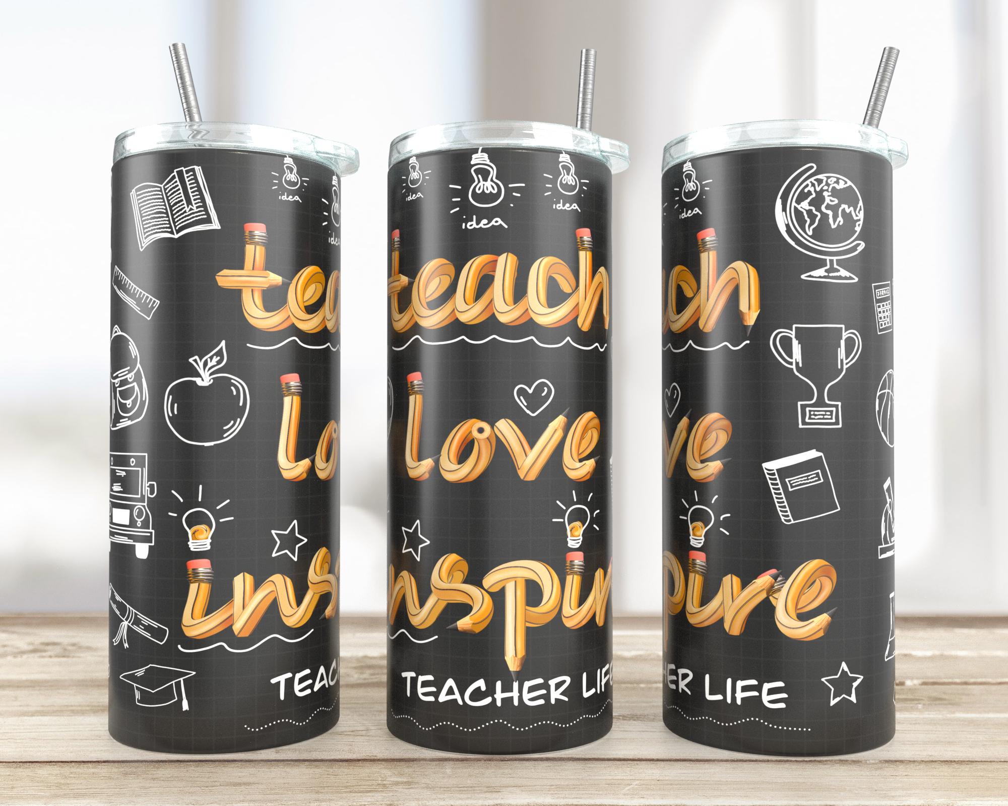 Teach Love Inspire- 20oz Skinny Tumbler