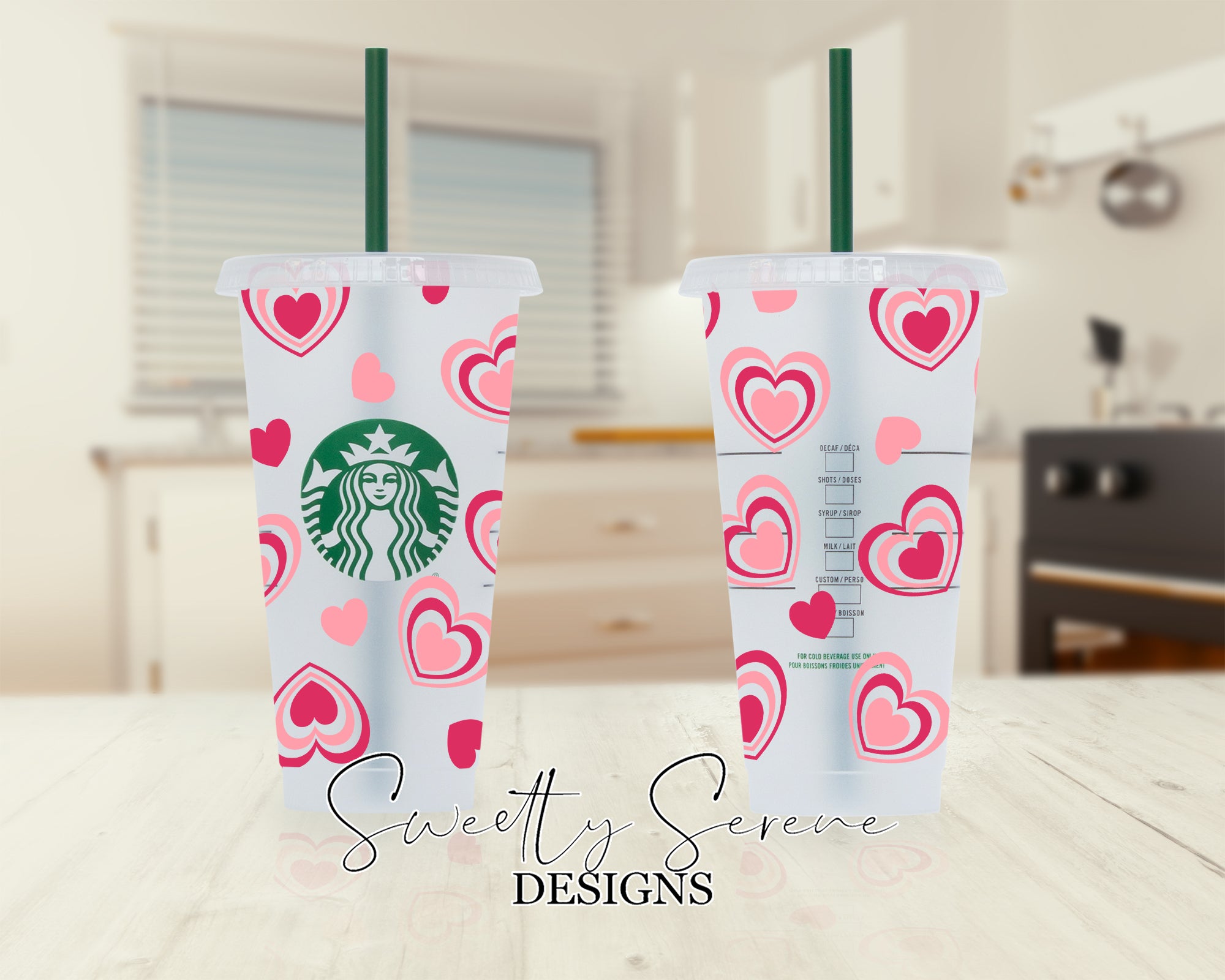 2-toned Hearts Starbucks Cold Cup