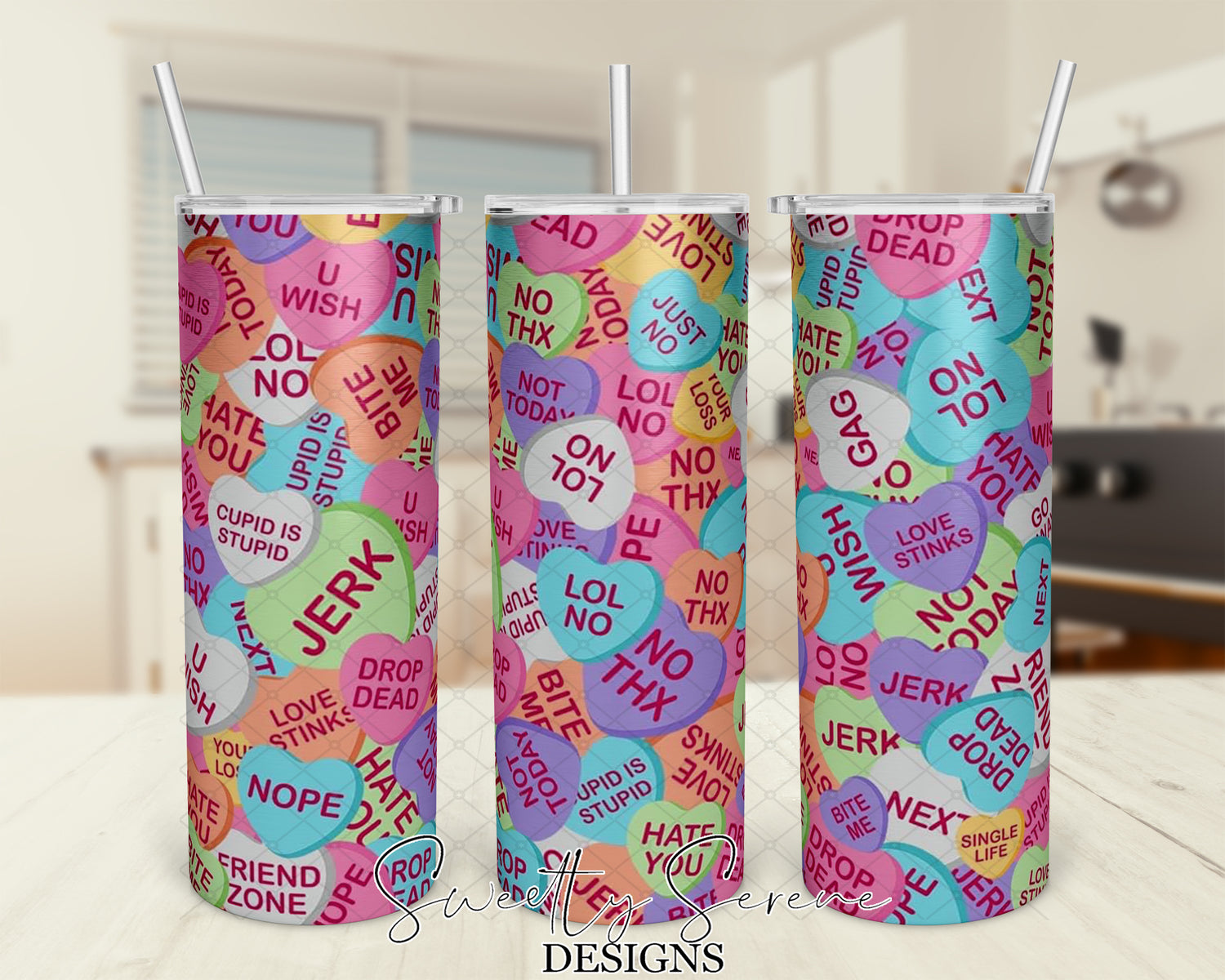 Sweet Hearts Anti-Valentines Day - Skinny Tumbler