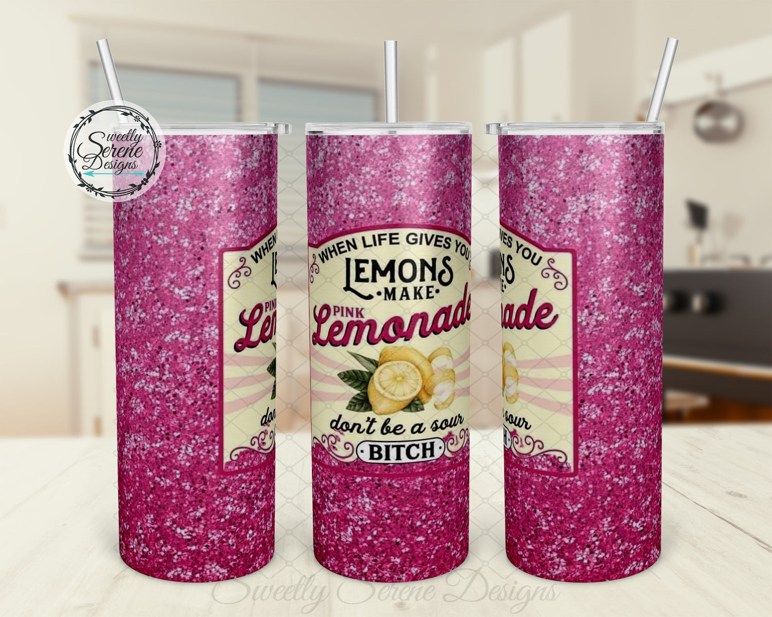 When life gives you lemons make pink lemonade - 20oz Skinny Tumbler